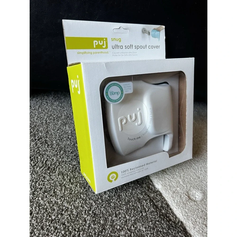 Puj Snug Ultra Soft Spout Cover for Baby Safe Bath Time Fun White Elephant Trunk